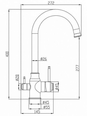 Смеситель ZORG SH 763 INOX