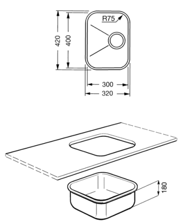 Кухонная мойка SMEG um30n