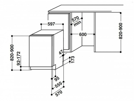 Встраиваемая посудомоечная машина WHIRLPOOL adg 9673 a++ fd