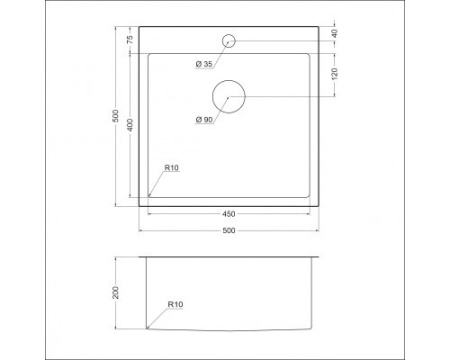 Кухонная мойка EMAR EMB-117A PVD Nano Satine