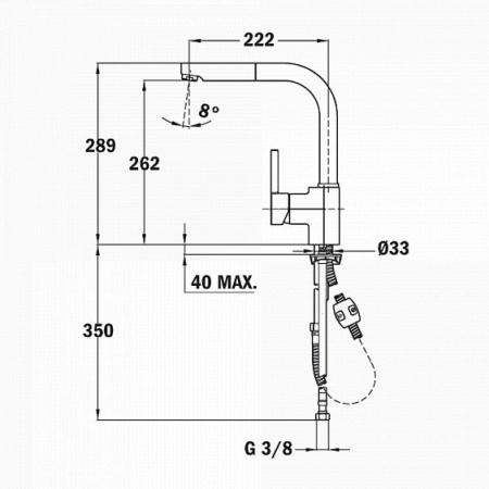 Смеситель TEKA ARK 938 chrome
