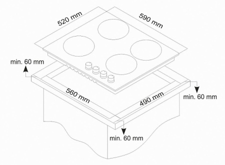 Варочная панель Monsher MKFC 60400W01