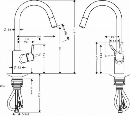 Смеситель HANSGROHE Talis S2 Variarc 14872000 хром