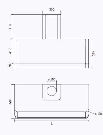 Вытяжка ILVE APM90/MK