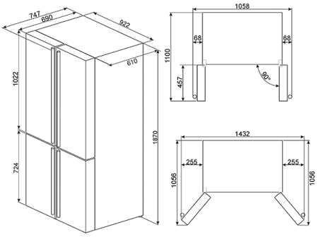 Холодильник SMEG FQ960N