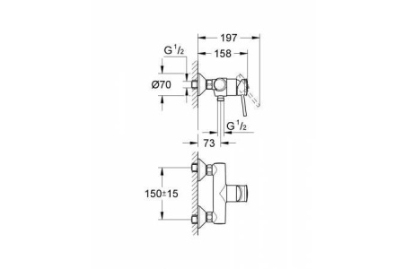 Смеситель GROHE BauClassic 32867000