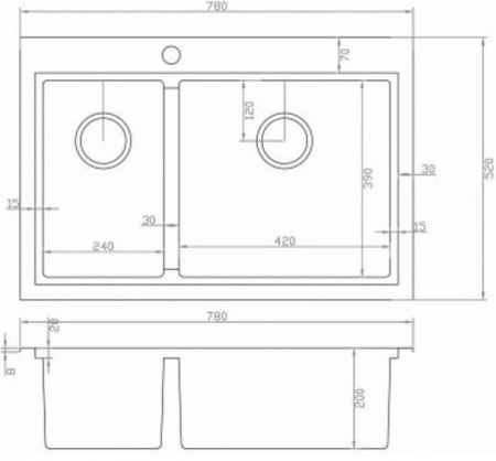 Кухонная мойка ZORG ZM R-5278-R