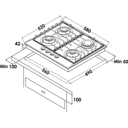 Газовая панель SCHAUB LORENZ SLK GE6523