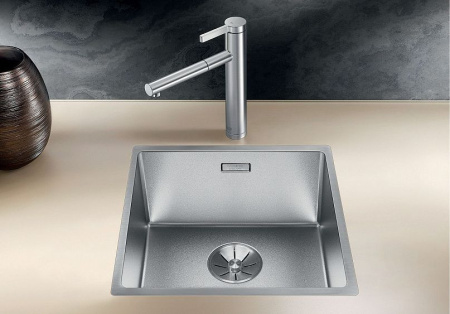 Кухонная мойка BLANCO CLARON 400-IF Durinox® отводная арматура InFino®нержавеющая сталь Durinox 523389