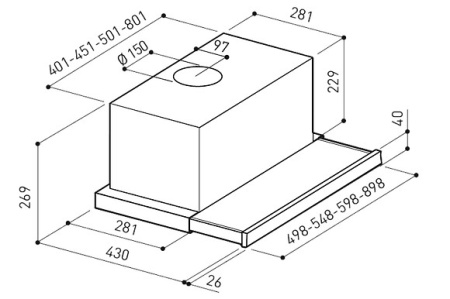 Вытяжка RAINFORD RCH-6501Т Inox