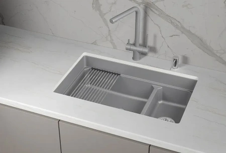Кухонная мойка GRANULA KS-7304iU алюминиум