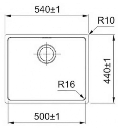 Кухонная мойка FRANKE FEX 110-40 стоп-вентиль 122.0689.807
