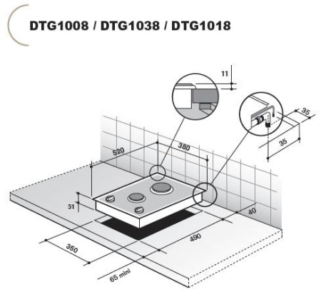 Поверхность DE DIETRICH dtg 1018 x