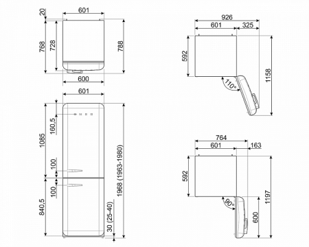 Холодильник SMEG FAB32RBE5