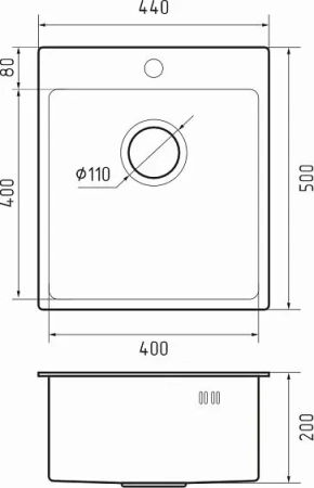 Кухонная мойка RIVELATO RINOX 4450