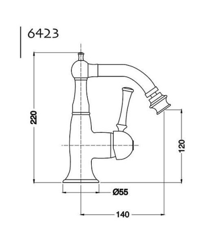Смеситель BUGNATESE DENVER BN.DNV-6423BR бронза