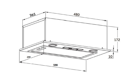 Встраиваемая вытяжка HOMSair Camelia 60 черный