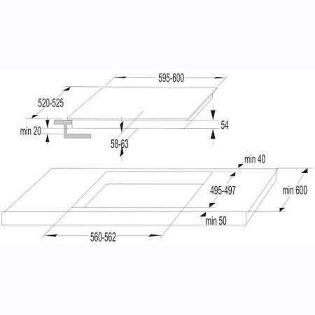 Варочная поверхность KORTING HI 64042 B