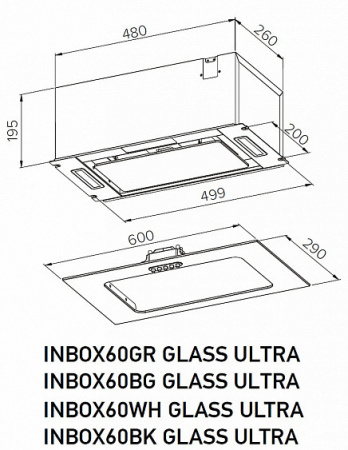 Вытяжка MEFERI INBOX60BG GLASS ULTRA