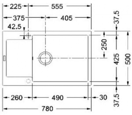 Мойка FRANKE 114.0369.151 FRANKE MRG 611D 3,5 серый, обрачив., вентиль-а"