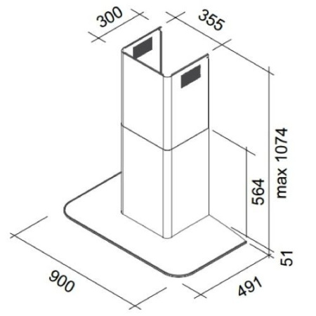 Вытяжка FALMEC VELA NRS 90 wh