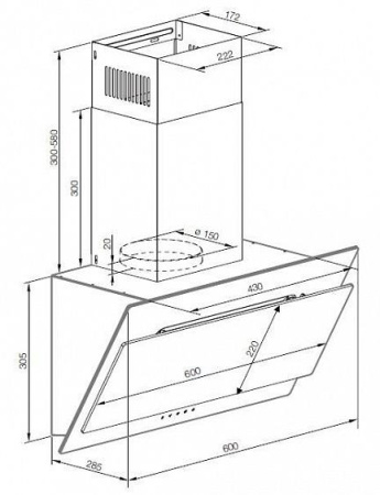 Вытяжка GRAUDE DH 60.0 GE