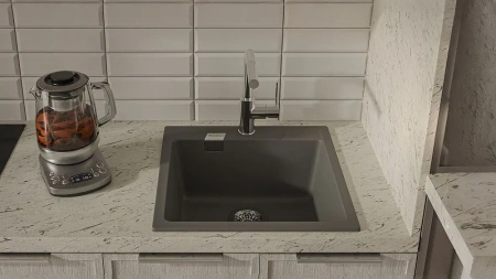 Кухонная мойка RIVELATO RAUM 50 grigio metallizzato