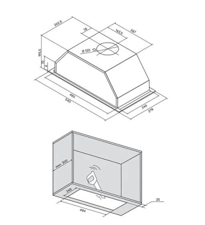 Вытяжка KUPPERSBERG INTOUCH-1 60 WG