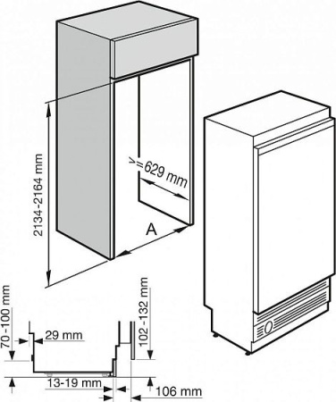 Встраиваемая морозильная камера Miele F 1811 Vi