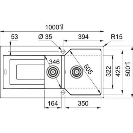 Кухонная мойка FRANKE UBG 651-100 сахара (114.0582.276)