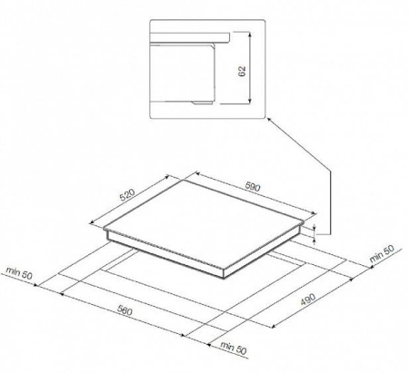 Индукционная варочная панель с facette GRAUDE IK 60.1 F
