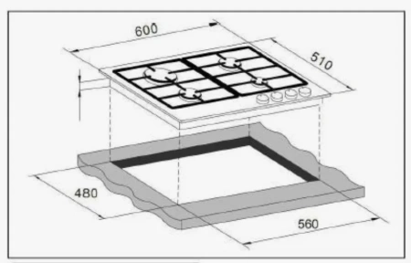 Варочная поверхность GORENJE GTW641AKB2
