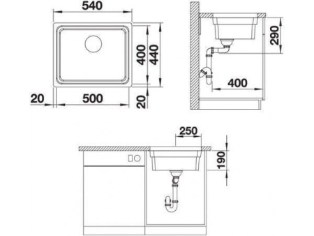 Кухонная мойка BLANCO ETAGON 500-U 522229