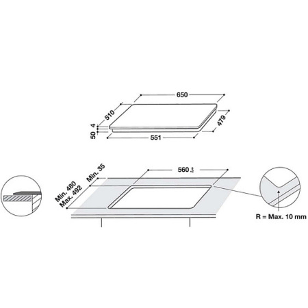 Варочная поверхность WHIRLPOOL WF S9365 BF/IXL