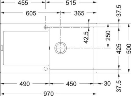 Кухонная мойка FRANKE MRG 611-L серый (114.0066.570)