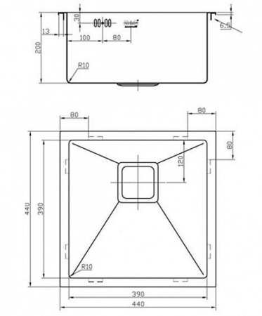 Кухонная мойка ZORG INOX PVD SZR-44 бронза