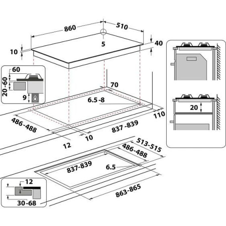 Варочная поверхность WHIRLPOOL  goa9523/nb
