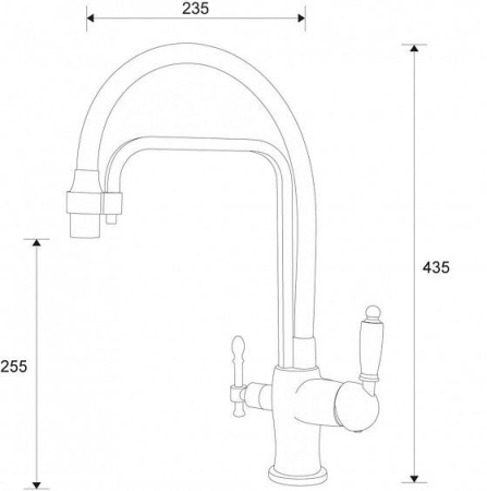 Смеситель ZORG ZR 342-8 YF WHITE