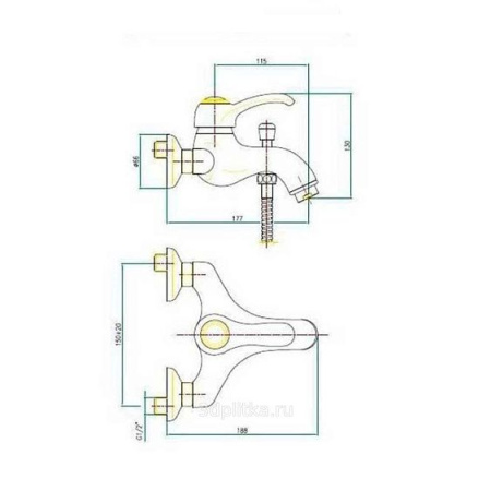 Смеситель FIORE JAFAR 47GO5104 gold