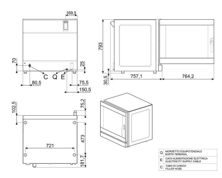 Конвекционная печь SMEG ALFA 625 H-2