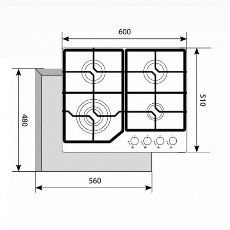 Варочная панель LEX GVG 640-1 WH