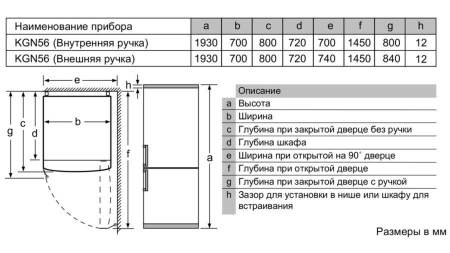 Холодильник Siemens KG56NHI20R