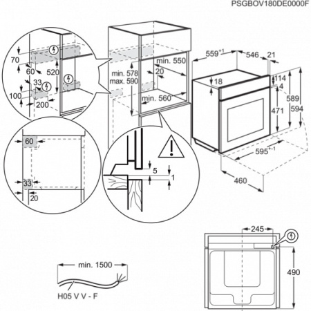 Духовой шкаф ELECTROLUX OKF5C70X