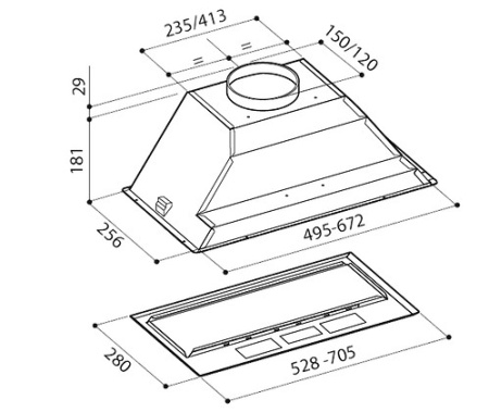 Вытяжка RAINFORD RCH-5501 Inox