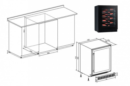 Винный шкаф TEMPTECH PRESPROX60SRB