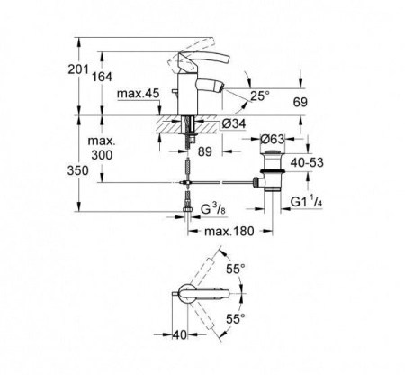 Смеситель GROHE Tenso 33348AV0 шелковый металл