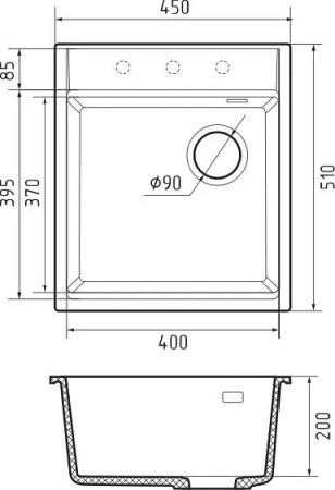 Кухонная мойка RIVELATO TESORO 455-R brina