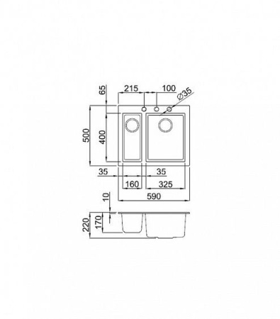 Мойка OMOIKIRI  bosen 59-2-bl tetogranit/черный 4993149