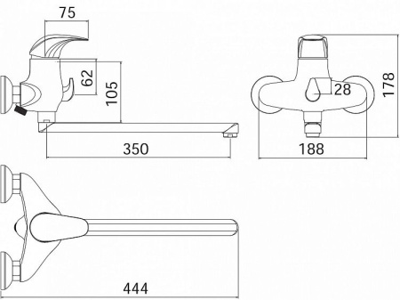 Смеситель DAMIXA Space 109000000