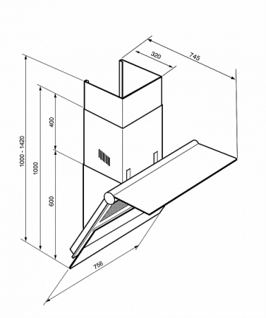 Вытяжка SMEG KTS75BCE2